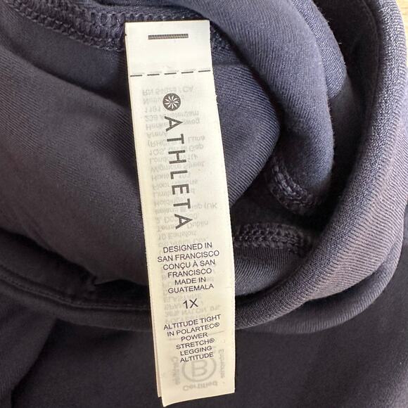 Athleta Altitude Tight in Polartech Power Stretch Navy Blue 1X 486200 - Picture 8 of 9